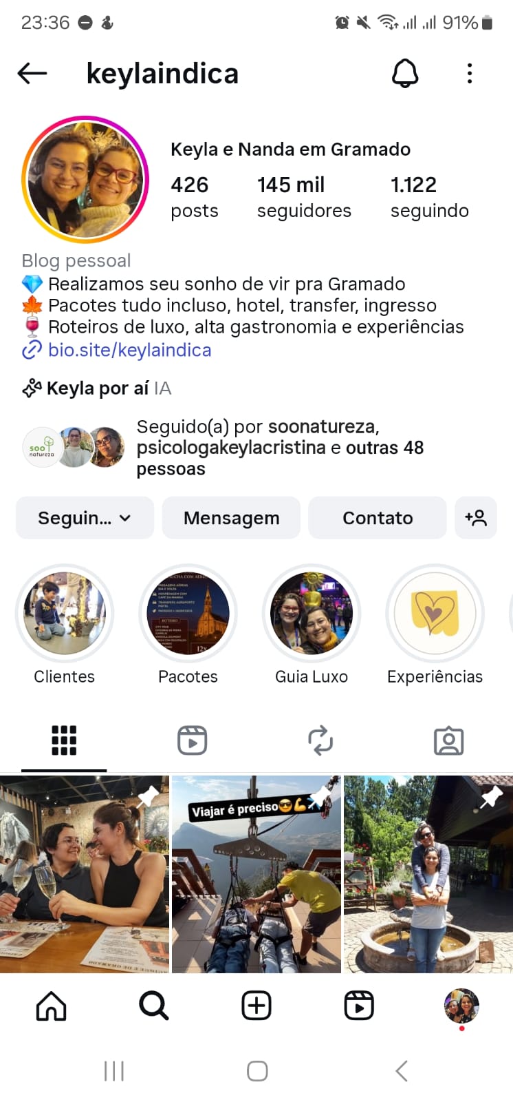 Print do Instagram @keylaindica